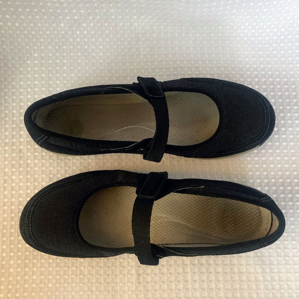 Dansko leather & fabric mary jane sneaker, black&gray, size 40, excellent cond
